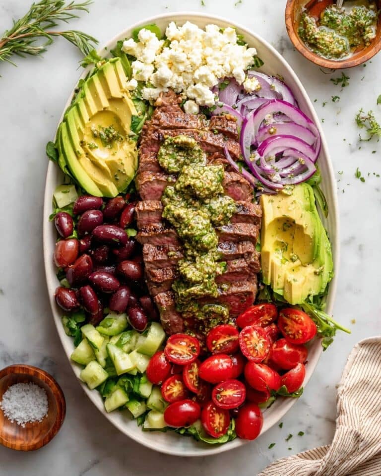 Greek Steak Salad with Tarragon Dressing Recipe