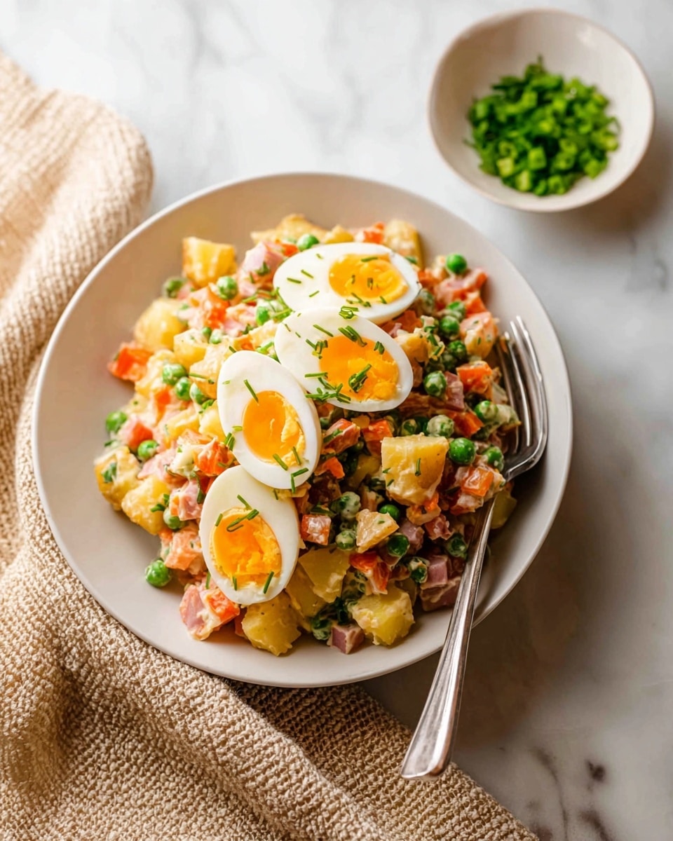 Easy Olivier Salad (Russian Potato Salad) Recipe