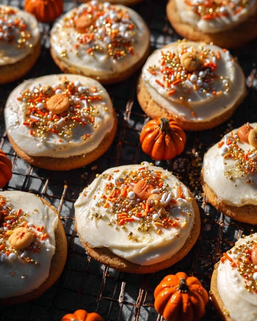 Frosted Soft Pumpkin Sugar Cookies Recipe