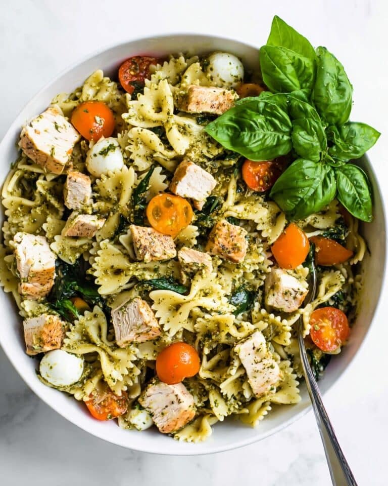 Easy Chicken Pesto Pasta Salad Recipe