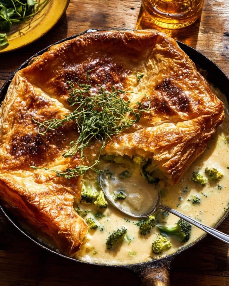 Broccoli Cheddar Chicken Pot Pie Recipe