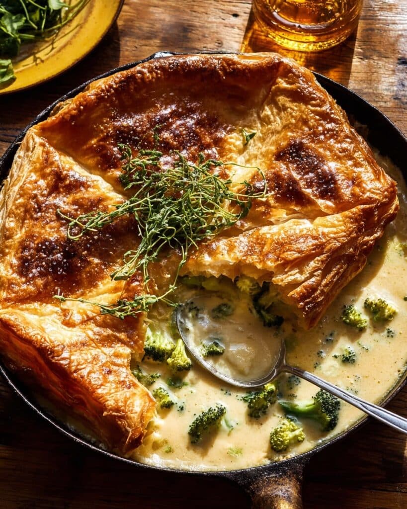 Broccoli Cheddar Chicken Pot Pie Recipe