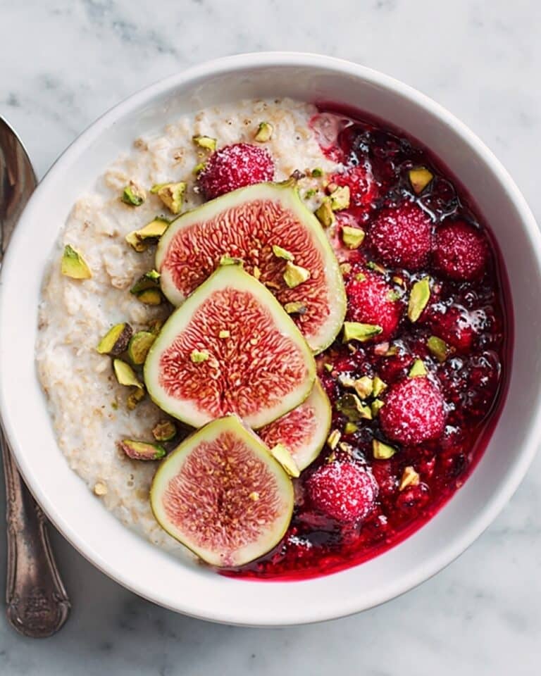 Porridge with Quick Berry Compote, Figs & Pistachios Recipe