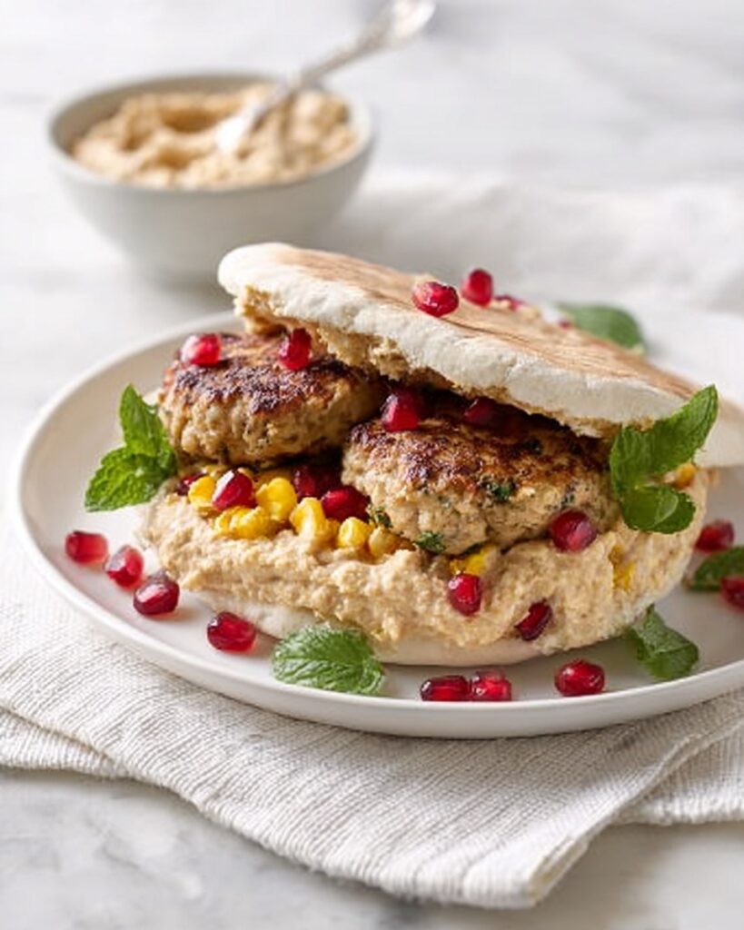 Lamb & Chickpea Pitta Burger Recipe