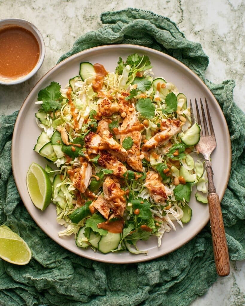 Griddled Chicken Satay Salad Recipe