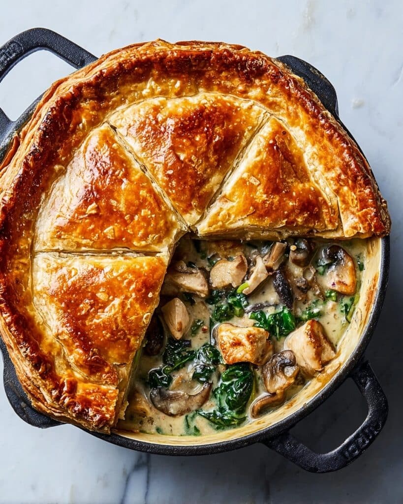 Chicken, Kale & Mushroom Pot Pie Recipe
