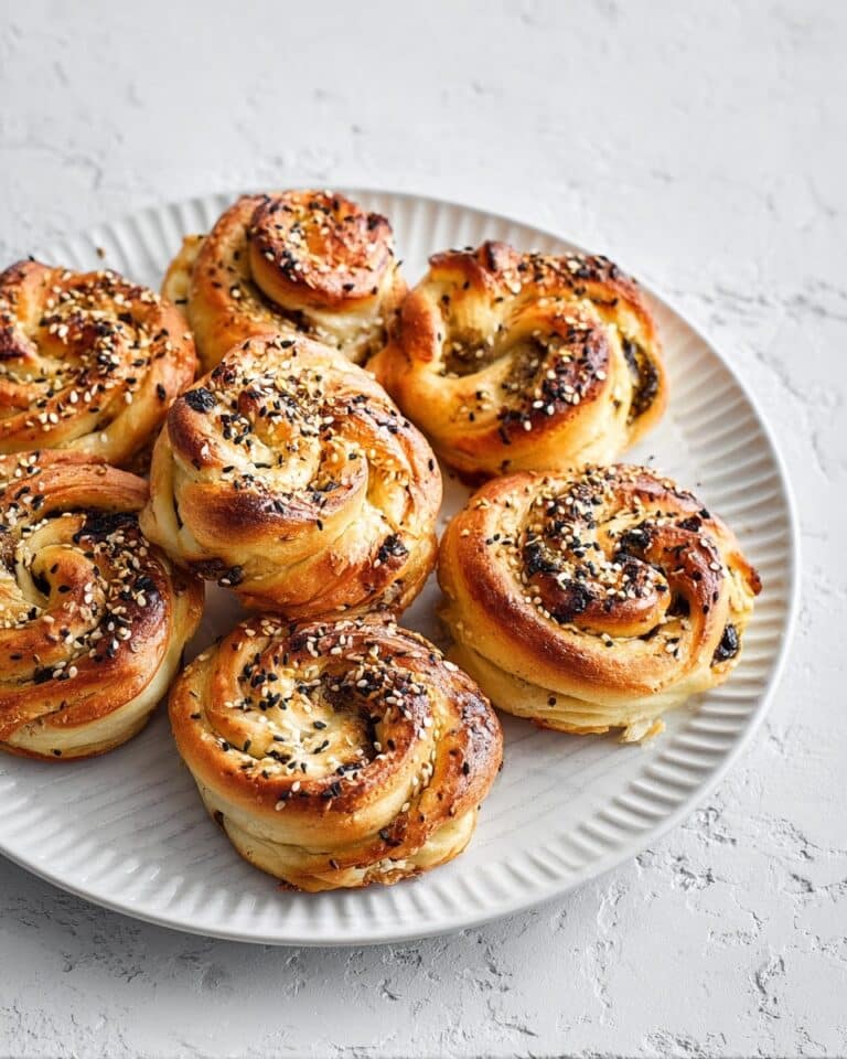 Simit Poğaça with Olives, Feta, Cheddar, and Turkish Pepper Paste Recipe
