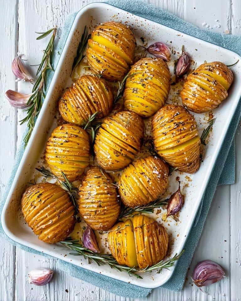 Hasselback Potatoes with Garlic and Rosemary Recipe