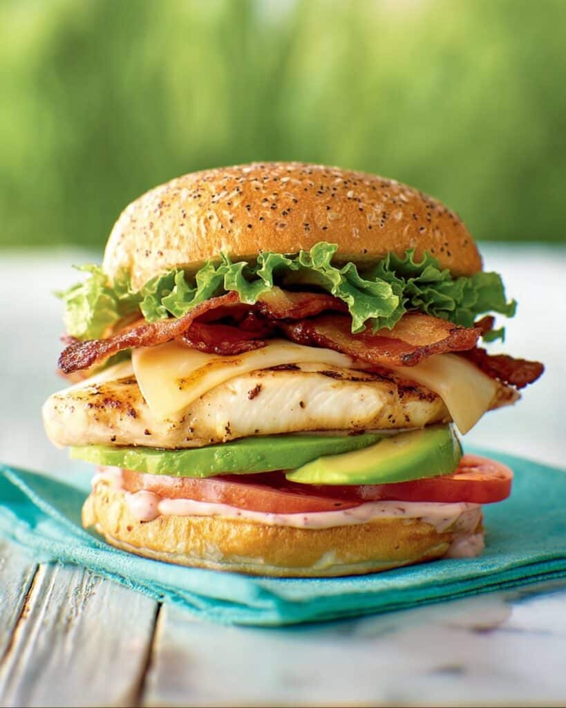 Lemon & Herb Chicken Club Burger Recipe