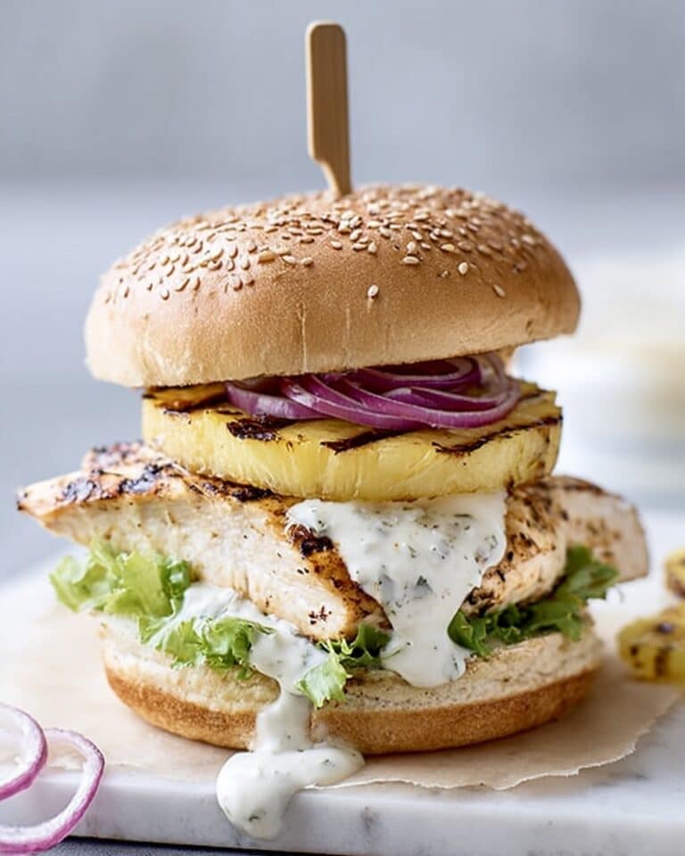 Cajun Chicken & Pineapple Burger Recipe
