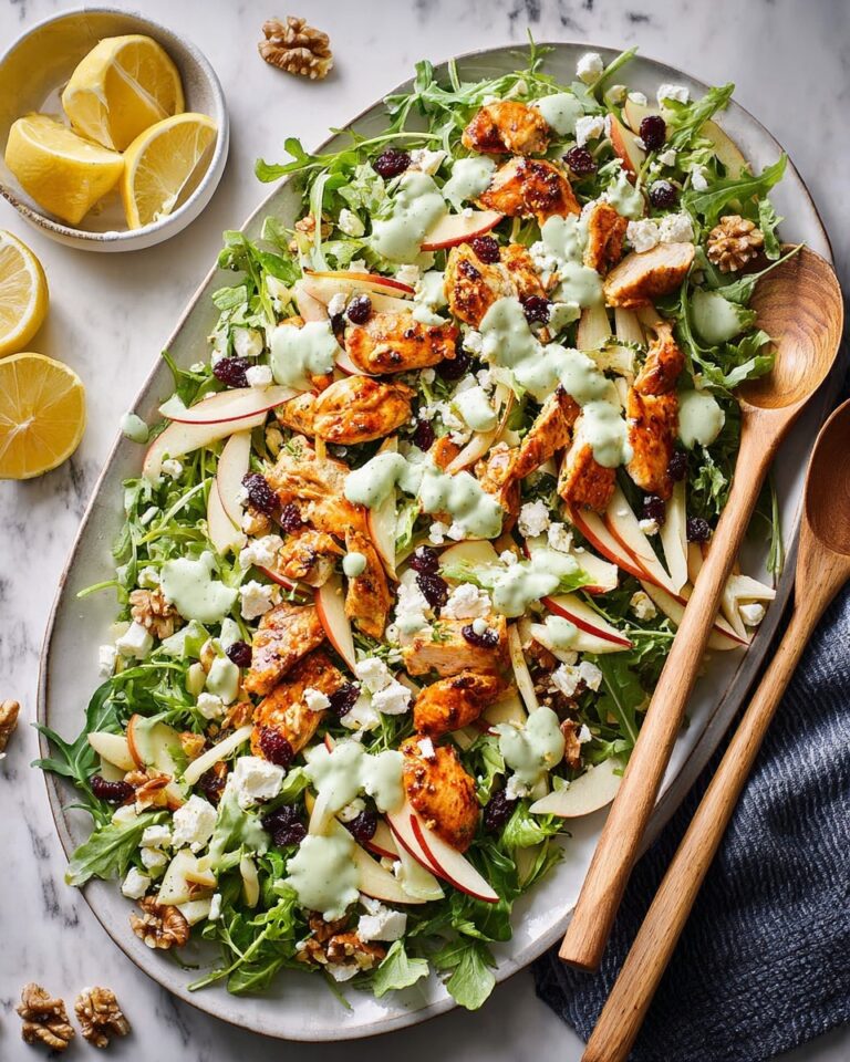 Charred Harissa Chicken Salad with Cranberries, Apple & Herby Yogurt Dressing Recipe