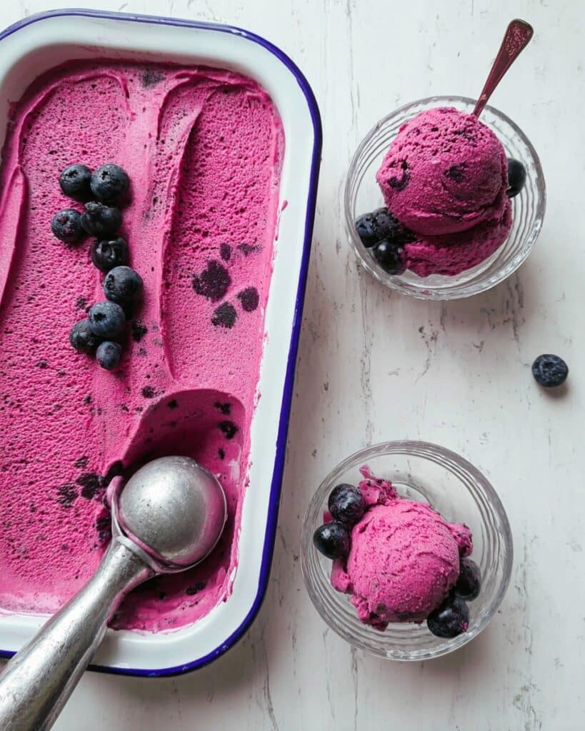 Blackcurrant No-Churn Ice Cream Recipe