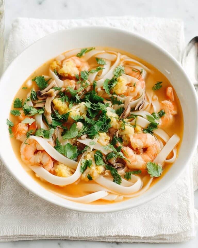 Salmon Noodle Soup with Red Curry, Shiitake, and Lime Recipe