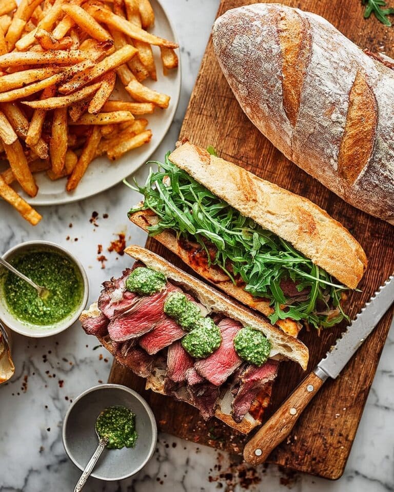 Chimichurri-Style Steak Sarnies with Spicy Cajun Fries Recipe