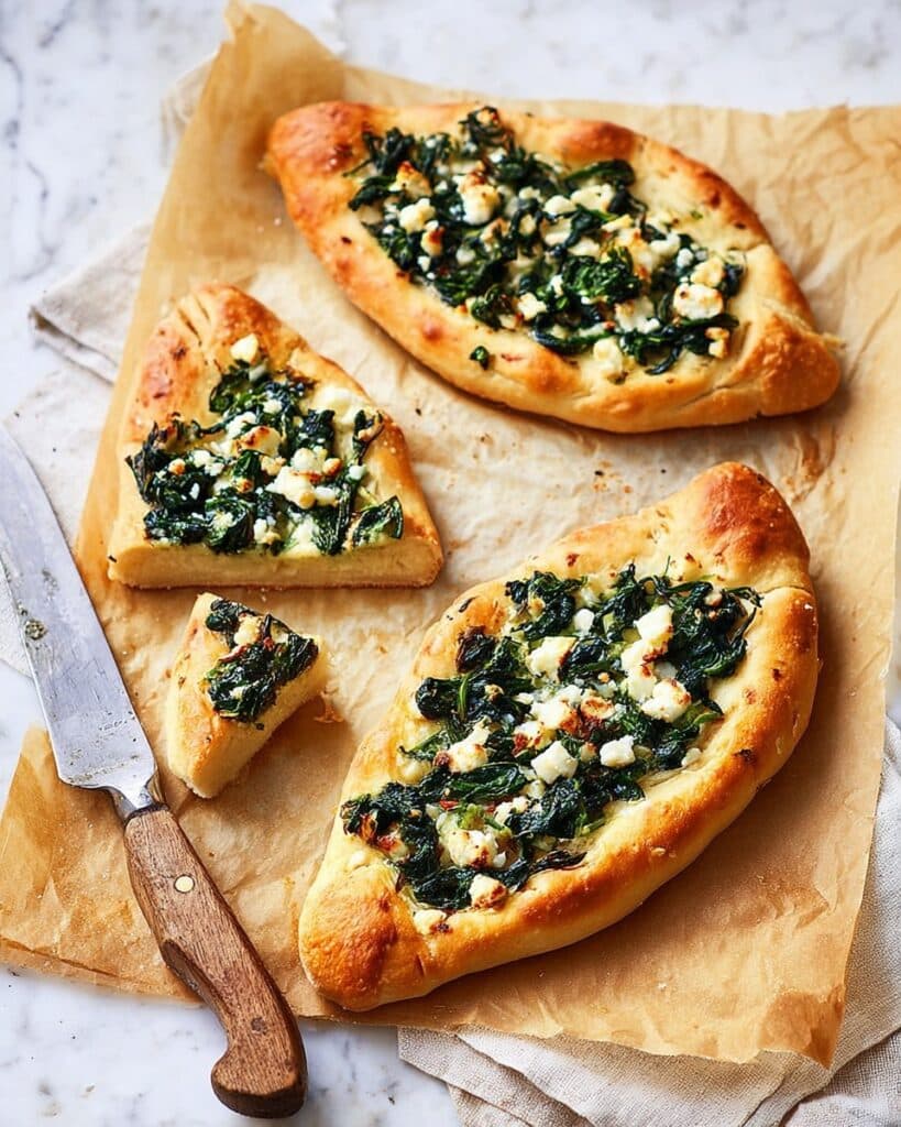 Spinach and Goat Cheese Pide Recipe
