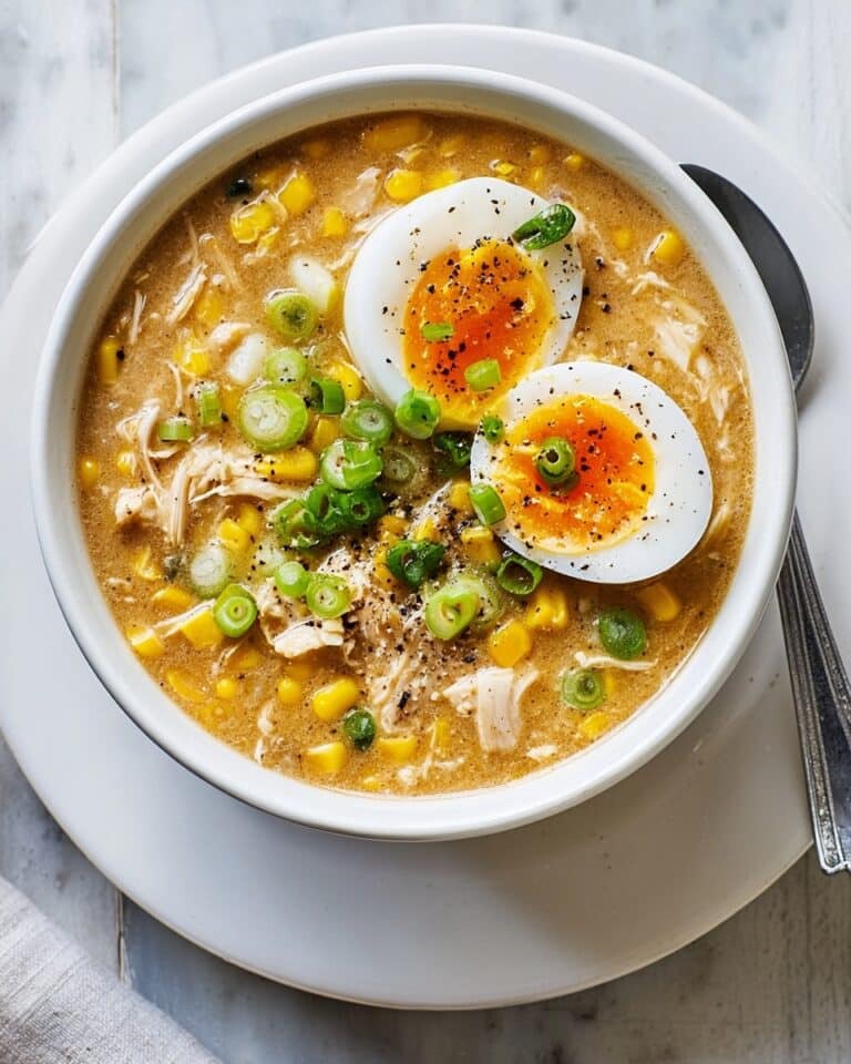 Creamy Curried Chicken & Rice Soup with Coconut, Lime, and Soft-Boiled Eggs Recipe