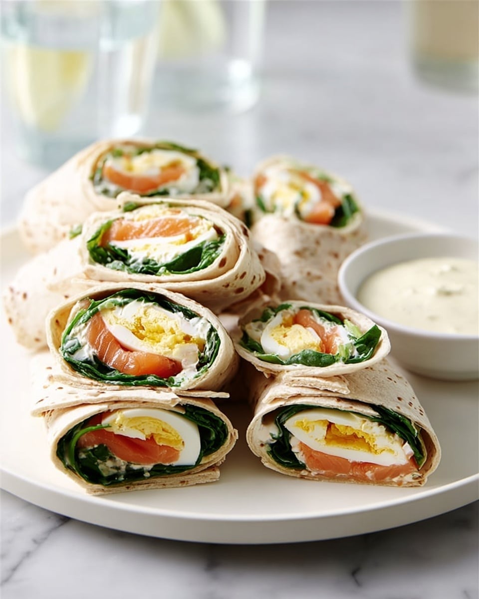 Salmon & Egg Wraps with Mustard Mayo Recipe