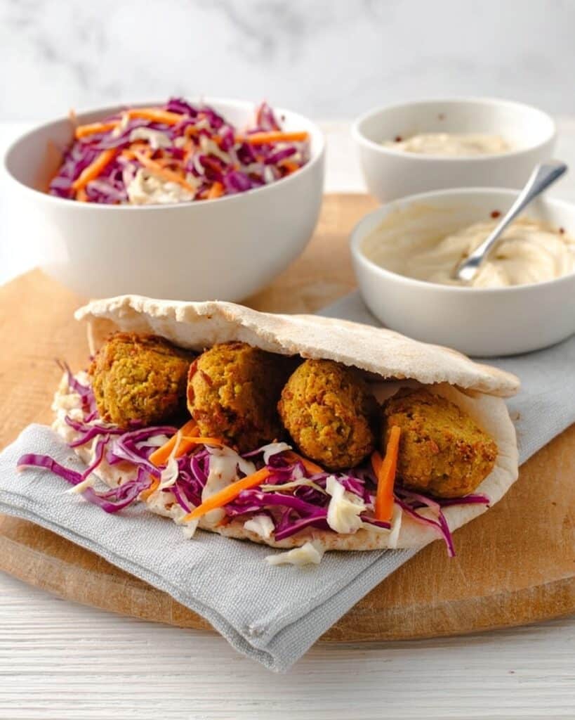 Sweet Potato Falafels with Coleslaw Recipe