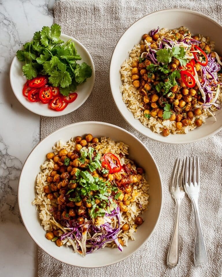 Peanut Chickpea Rice Bowl Recipe