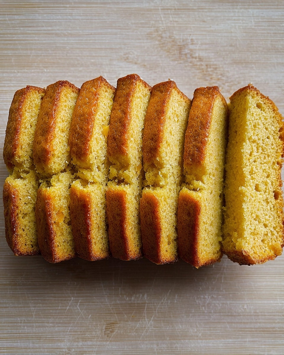 A loaf of golden brown bread is sliced into nine thick pieces arranged side by side on a wooden cutting board. Each slice shows a light, soft, and slightly porous texture inside with a shiny, slightly crusty outer layer. The slices are neatly aligned in a horizontal row, revealing the smooth middle and rough edges of the loaf. The image is captured from above with a white marbled texture background instead of the wooden board. photo taken with an iphone --ar 4:5 --v 7