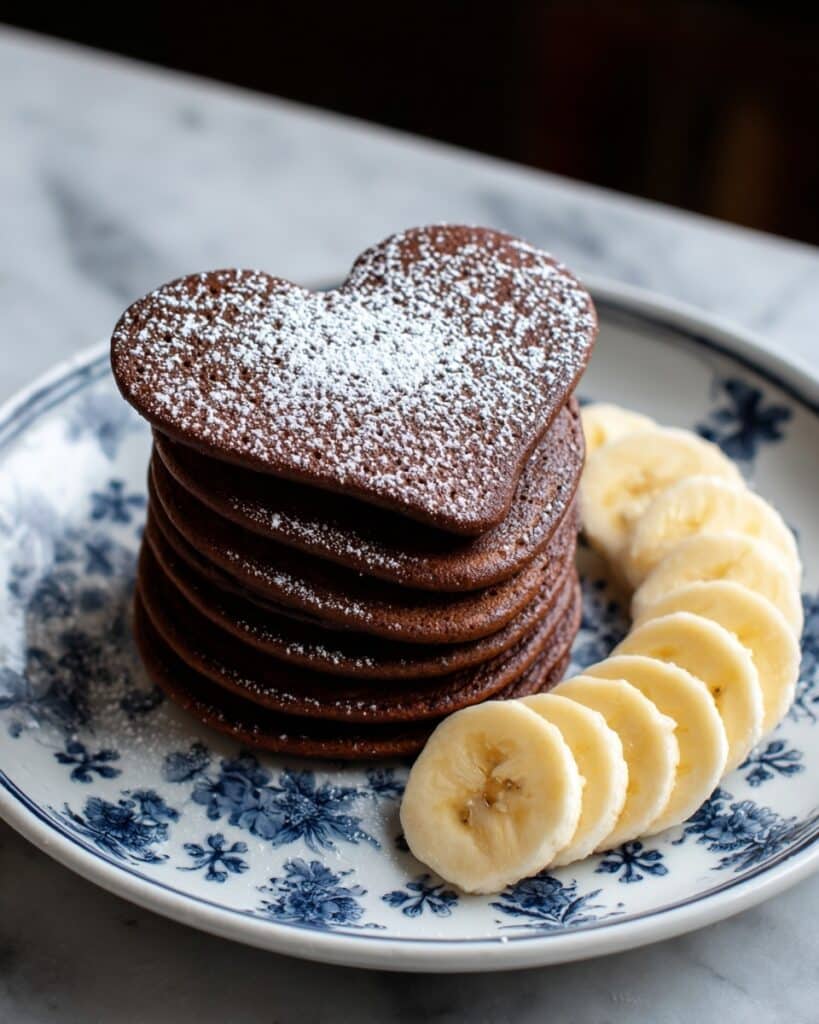 Chocolate Heart Pancakes Recipe