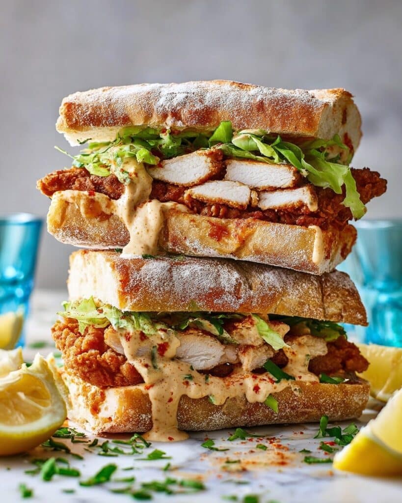 Crispy Chilli Chicken Kimchi Mayo Sandwich Recipe
