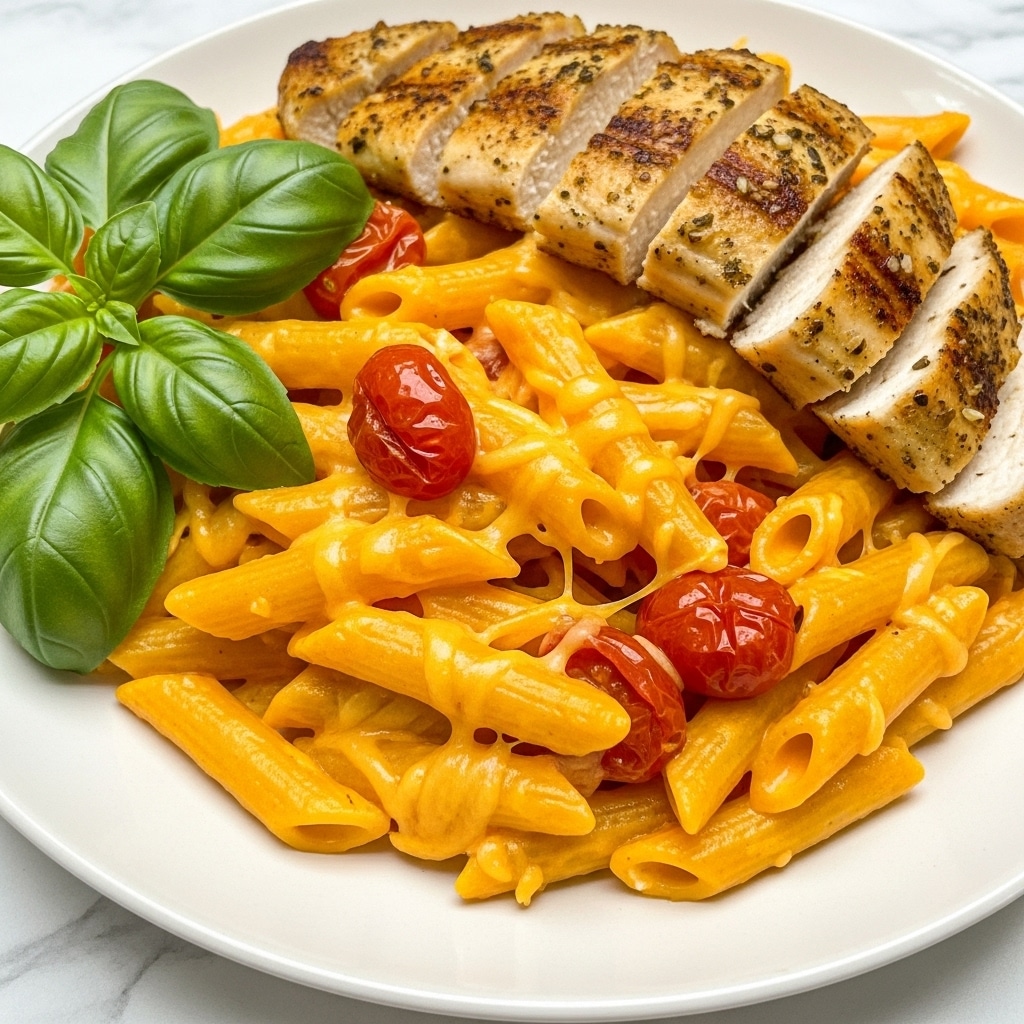 Caprese Pasta with Chicken and Balsamic Glaze Recipe