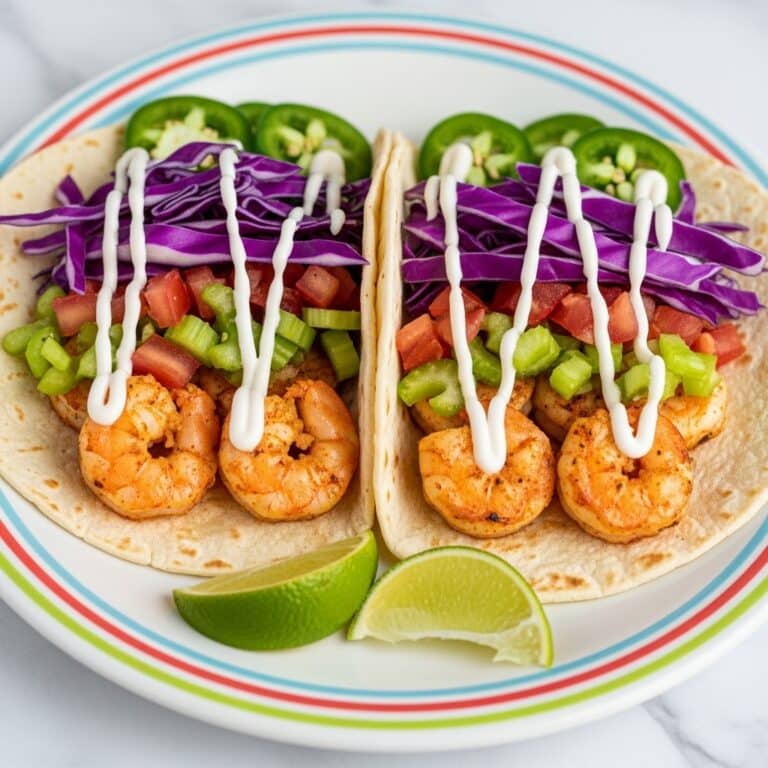 Shrimp Tacos with Cilantro Lime Sauce Recipe