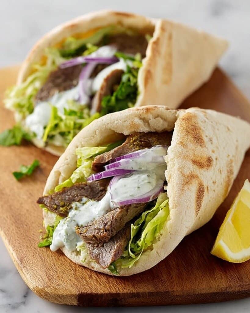 Turkish-Style Grilled Lamb Pitas with Mint Yogurt Recipe