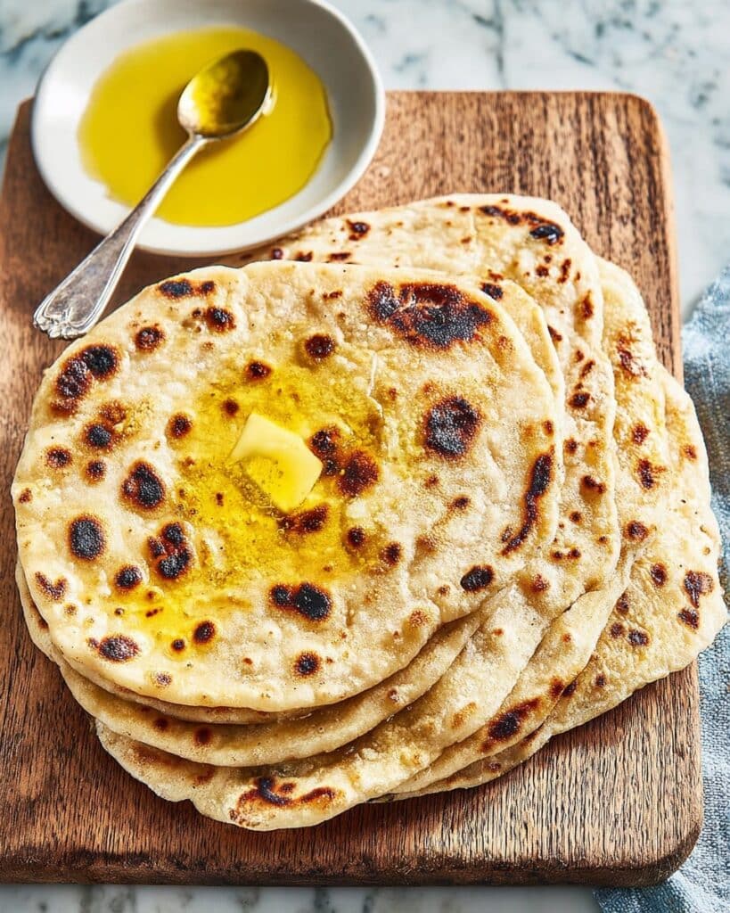 Simple Homemade Rotis (Chapatis) with Butter or Ghee Recipe