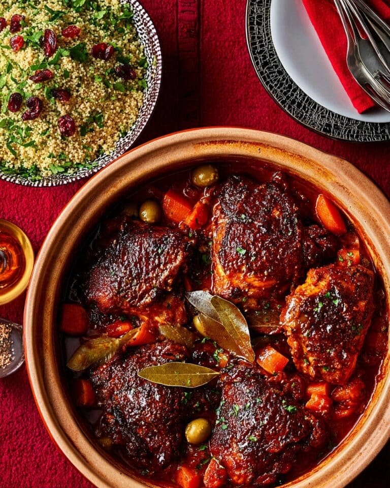 Moroccan-Style Chicken with Sour Cherries and Olives Recipe