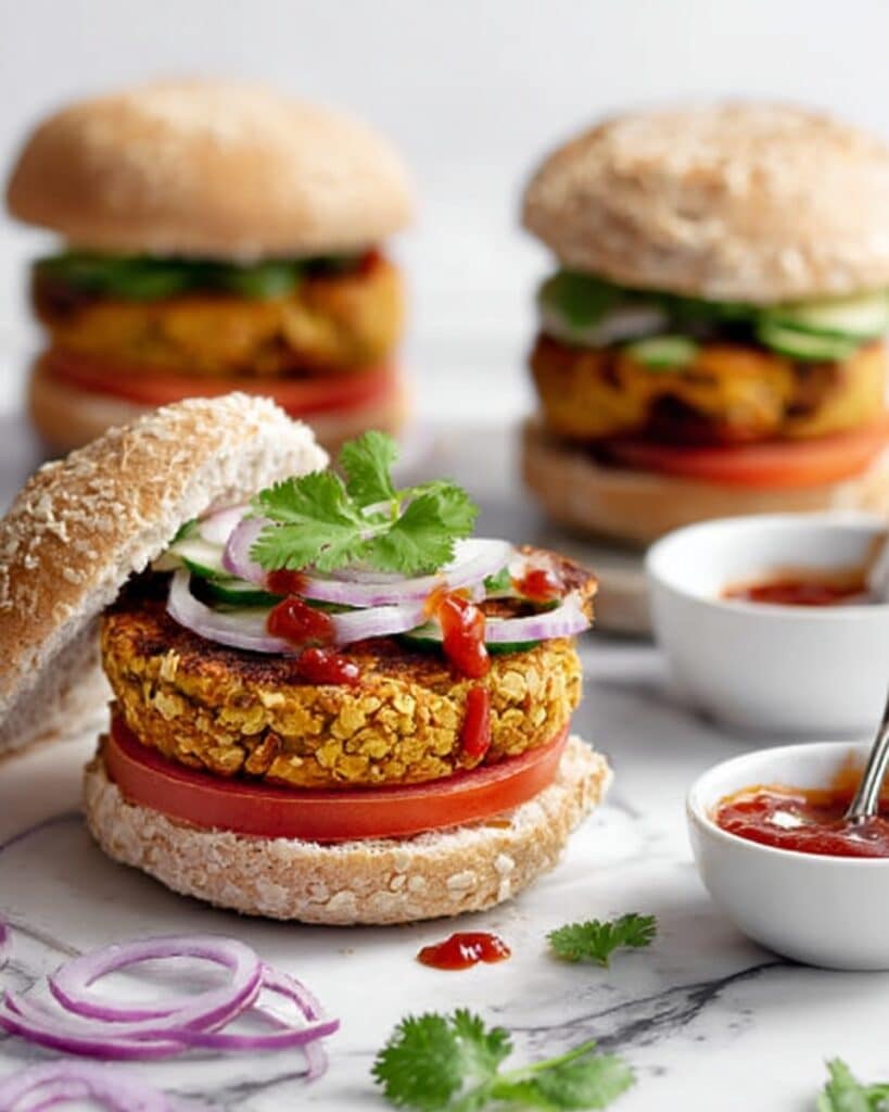 Chickpea & Coriander Burgers Recipe
