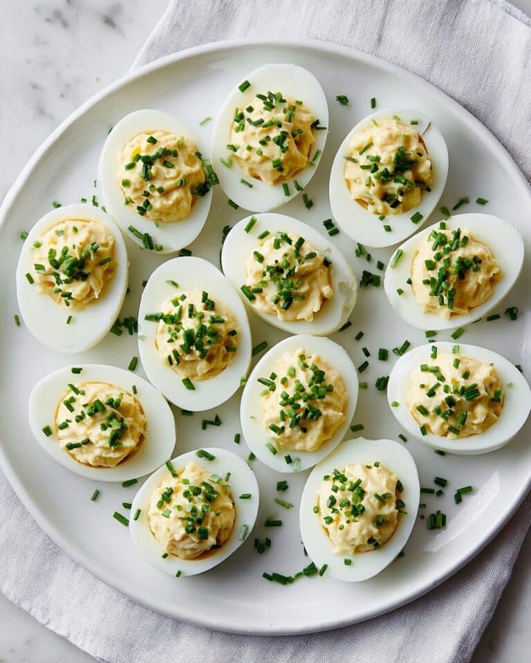 Devilled Eggs with Spring Onions and Chives Recipe