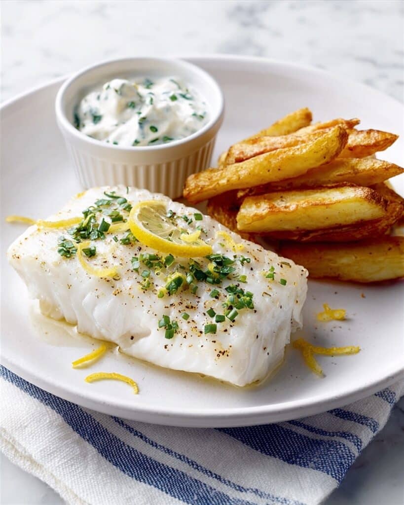Healthy Fish & Chips with Tartare Sauce Recipe