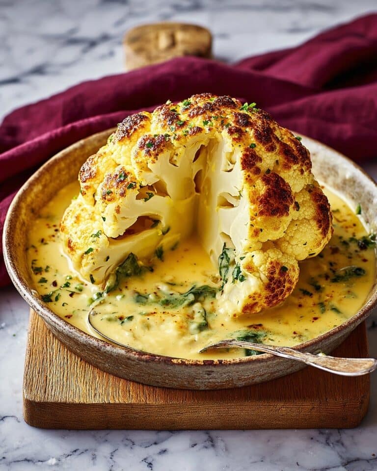 Whole Baked Cauliflower Cheese Recipe