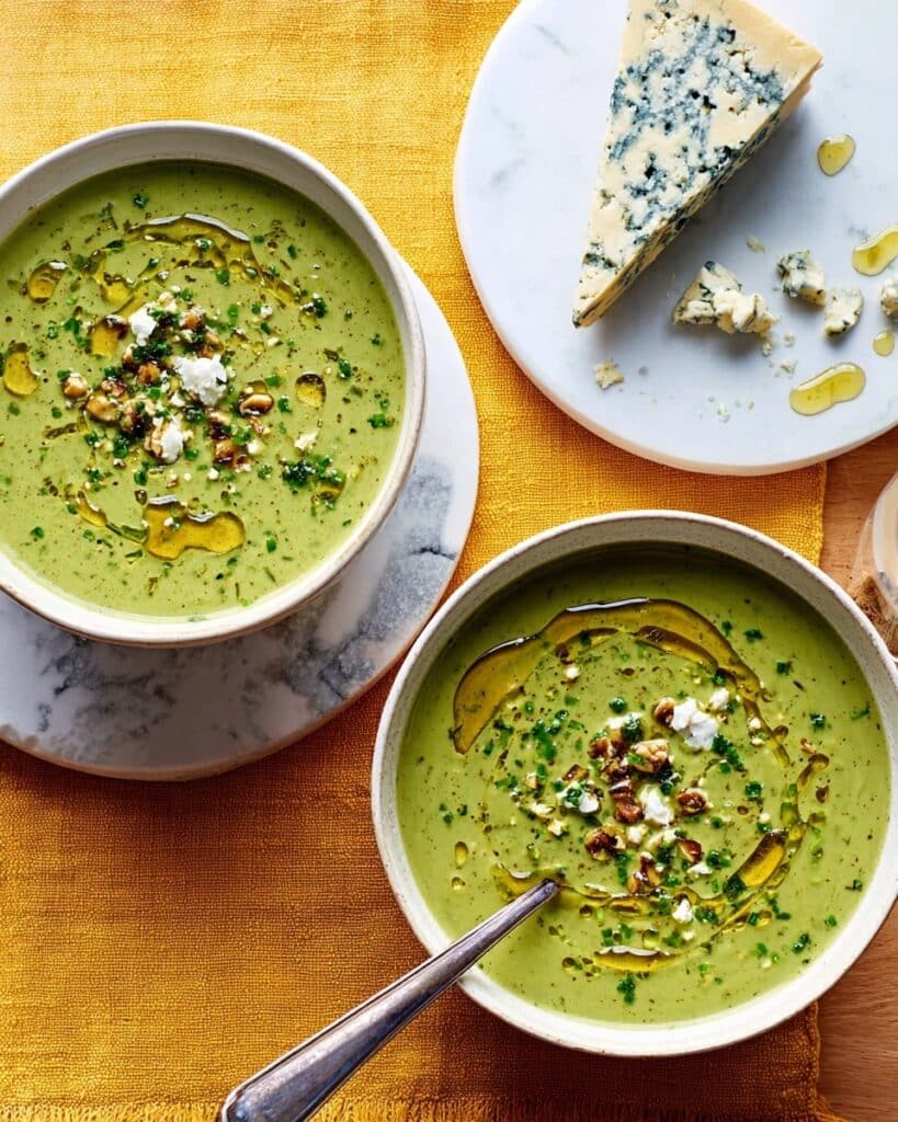 Purple Sprouting Broccoli, Blue Cheese & Buttermilk Soup Recipe