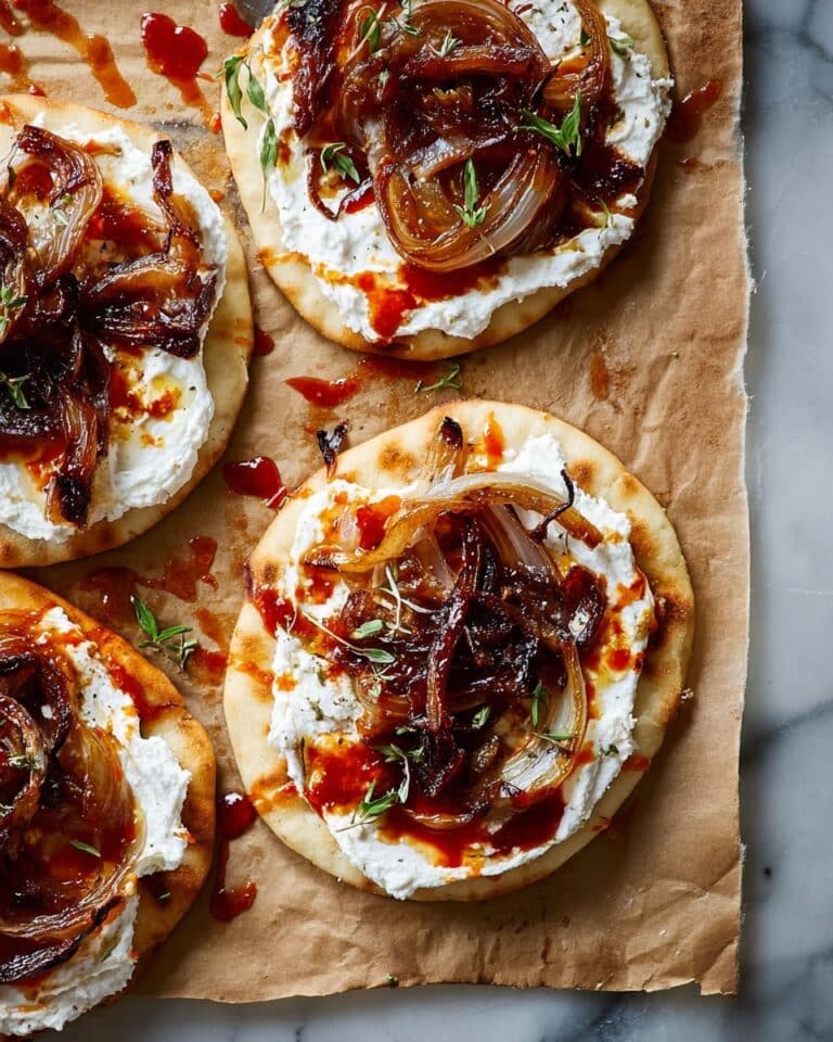 Charred Onion & Whipped Feta Flatbreads Recipe