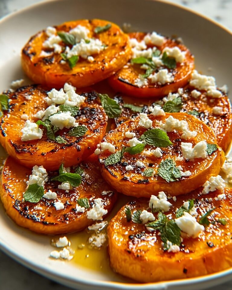 Roasted Sweet Potato Rounds with Honey Feta Recipe