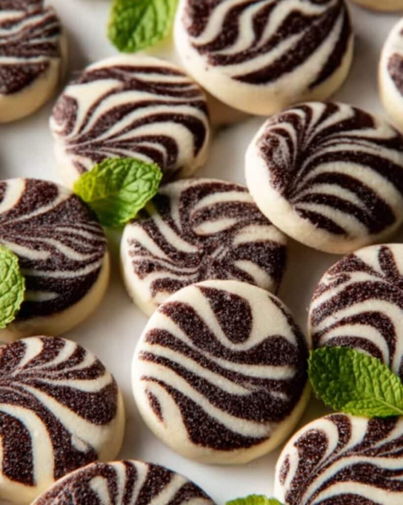 Marbled Chocolate Peppermint Icebox Cookies Recipe