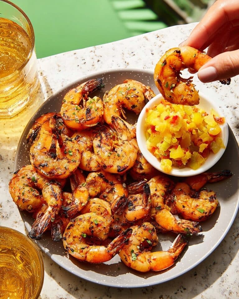 Grilled Prawns with Burnt Pineapple & Scotch Bonnet Chutney Recipe