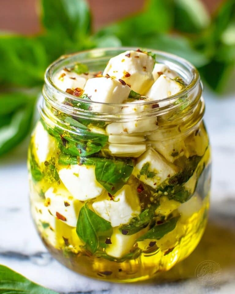 Marinated Mozzarella with Basil and Red Pepper Flakes Recipe
